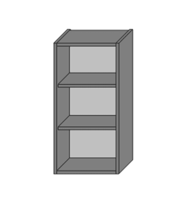 Korpuss sienas skapim ar vienu uz sānu veramu durvi.